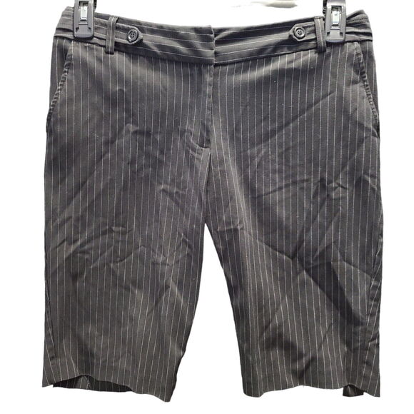 Courtenay Petite Womens Bermuda Shorts Black Size 8P Polyester Blend Stretch - Picture 1 of 11